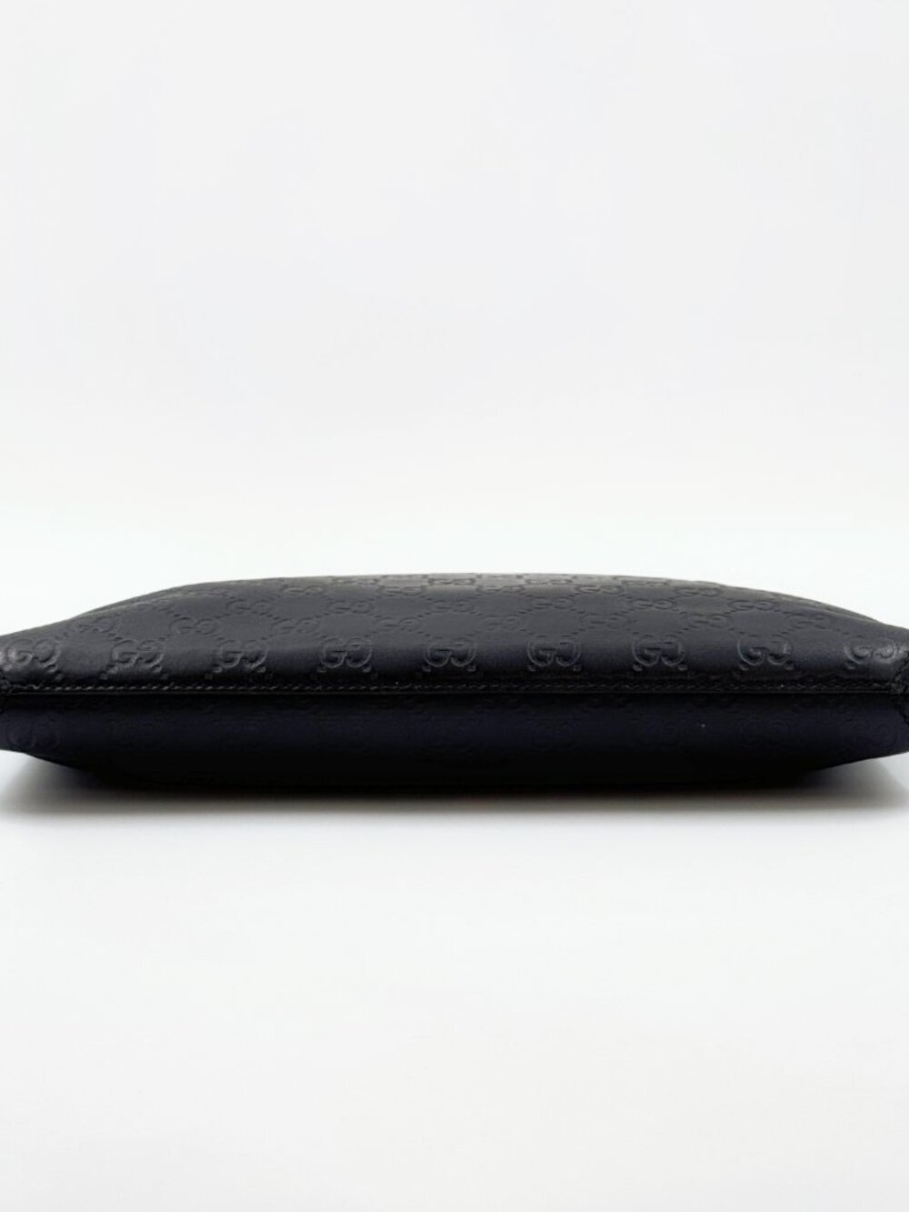 Gucci Micro Guccissima Black Leather Wristlet Clutch Pouch - Picture 4 of 14